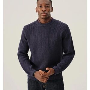 Men's Buck Mason Seafarer Cotton Rib Crew, XL, India Ink